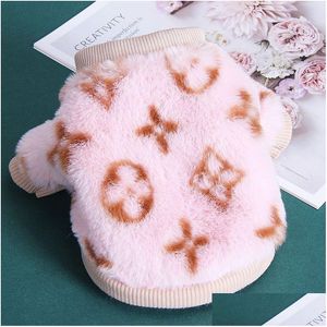 Vêtements pour chiens Qualité Vêtements pour animaux de compagnie Vêtements pour chiens de lait Chat Automne et hiver Petit chiot Teddy Chiens Animaux Manteau en peluche En gros Drop Livraison Dhljn