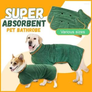Ropa para perros Toalla de baño de secado rápido Bata de absorción de agua para mascotas Limpieza grande y pequeña Productos para envolver el cuerpo Suministro