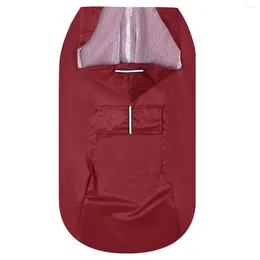 Ropa de perros Chaqueta de lluvia Raincoats cachorro poncho de invierno reflectante mascota impermeable perros encapuchado