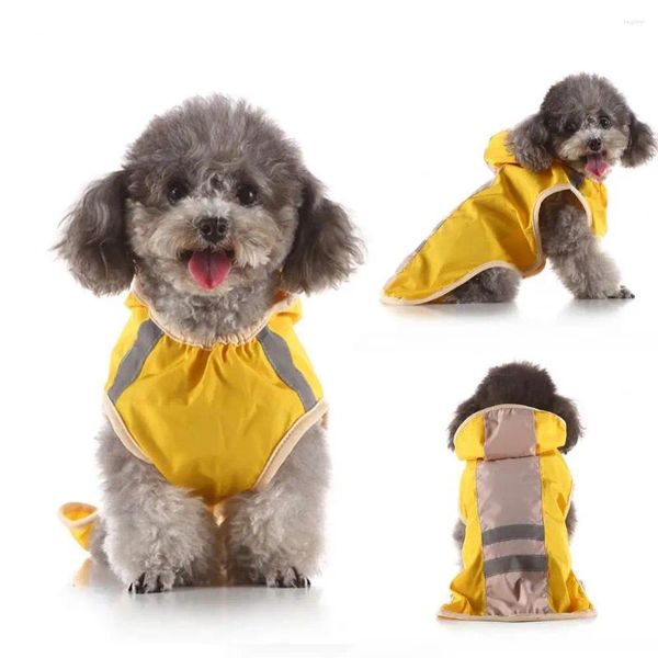 Veste de pluie pour chiens Veste de pluie imperméable à l'épreuve du vent résistante aux couleurs contrastées
