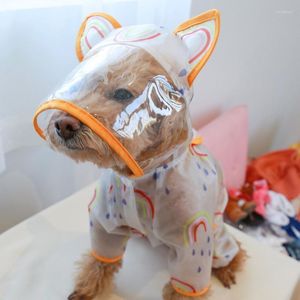 Vestes de pluie de vêtements pour chiens pour petit chiot transpare