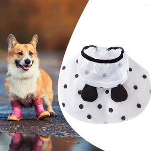 Ropa para perros Poncho de lluvia Cachorro de malla transpirable Sombrero transparente Capa para mascotas