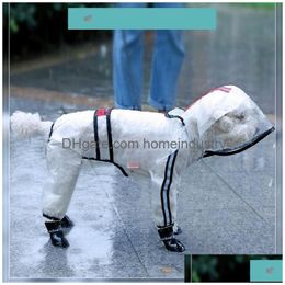 Vêtements de chien Vêtements imperméables imperméables transparents manteau imperméable léger pour chiens manteau pour animaux de compagnie petit chat Chihuahua Teddy combinaison 2022093 Dh0Uj
