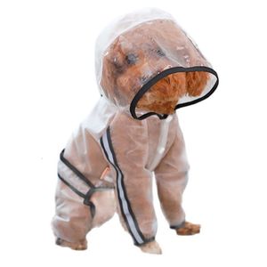 Hondenkleding regenjas kleding transparant licht waterdichte jas voor s huisdier mantel kleine kat chihuahua teddyjumpsuit 230422