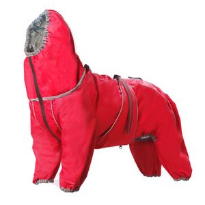Vêtements de chien imperméable pour grands chiens doux respirant résistant à la neige coupe-vent veste de pluie pour animaux de compagnie sécurité imperméable manteau extérieur avec jambes 230901
