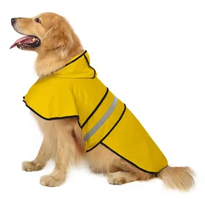 Hondenkleding regenjas slicker poncho met capuchon voor kleine tot x -grote honden en puppy's geel - l