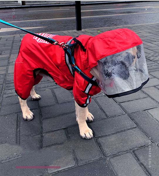 Vêtements pour chiens Imperméable à capuche Slicker Poncho Vestes réfléchissantes imperméables pour chiens et chiots de petite à très grande taille