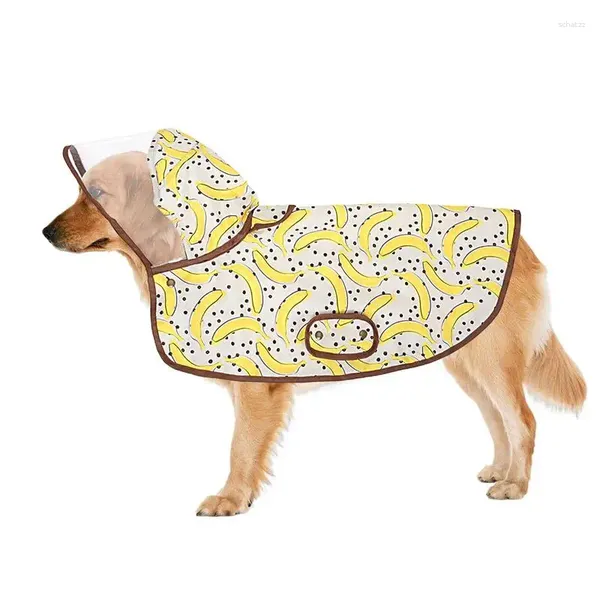 Vêtements pour chiens imperméable polyester veste de pluie clair à capuche imperméable vintage poncho à carreaux pour chiens chats chiots animaux de compagnie petit