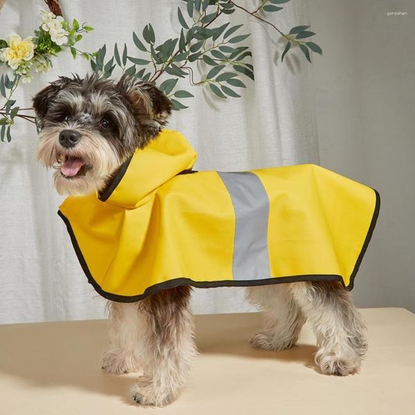 Ropa para perros impermeable reflectante diseño con capucha con capucha transpirable ropa de lluvia impermeable