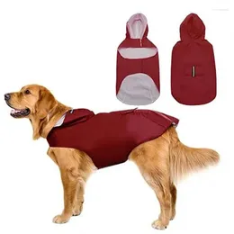 Ropa de perros Raincoat Pequeño perros grandes impermeables ropa de mascotas reflectantes encajas de lluvia chihuahua