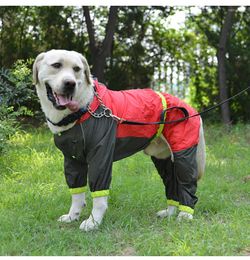 Vêtements pour chiens Imperméable Imperméable Avec Capuche Peut Ajuster Tout Le Corps Pour Les Petits Moyens Et Grands Chiens Ultra-Léger Portable