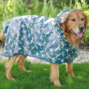 Hondenkleding regenjas slijtage-resistente zachte spelfontwerp cartoon print huisdier honden met capuchon poncho jas regenbestendig