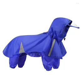 Hondenkleding Rainwears 4-poots waterdichte regenjas Vier seizoenen huisdierkleding Outdoor wandelregenjassen met reflecterende streep