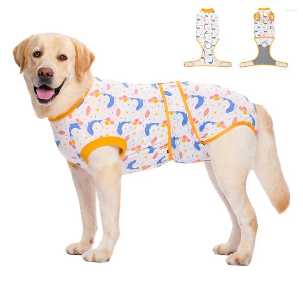 Vêtements de récupération pour chiens, combinaison pour chiens après prévention du léchage, chemise pour animaux de compagnie, grandes blessures abdominales, vêtements de bandages