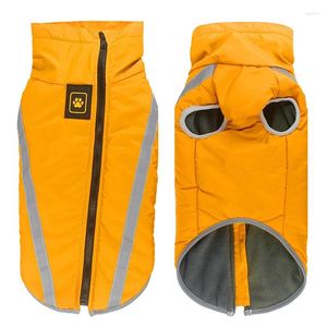 Appareils pour chiens Gross veste réfléchie avec boucle d'hiver imperméable des vêtements de réconfort pour animaux de compagnie pour les grands chiens