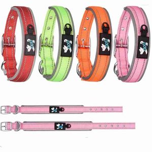 Vêtements pour chiens Col de chat réfléchissant les chats en nylon réglables colliers de chaton avec collier pour animaux de compagnie de chiot cloche pour petit chihuahua