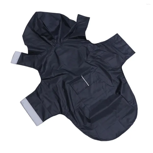 Ropa para perros Chubasqueros reflectantes con capucha para mascotas Perros grandes Ropa impermeable Chubasquero Poncho para cachorros (Negro 3XL)