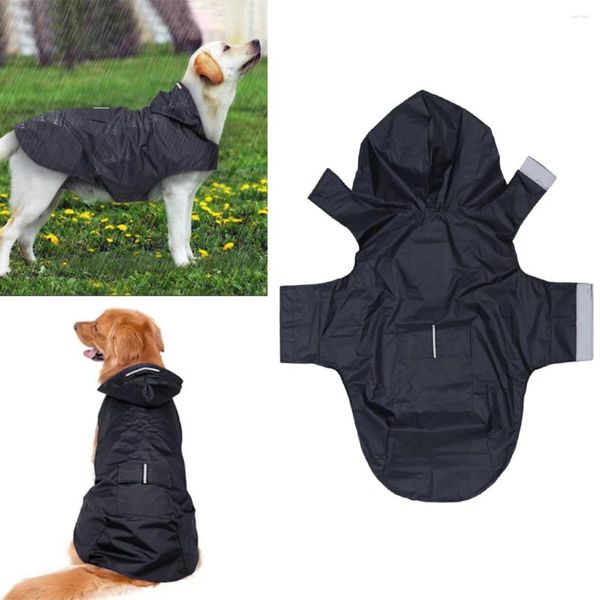 Ropa para perros con capucha reflectante impermeable perros grandes impermeables ropa impermeable cachorro (negro 4xl) mouse