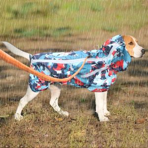 Chien Vêtements Imperméable Réfléchissant Veste De Pluie Extérieure Imperméable Vêtements Pour Animaux Moyen Grand Chiens Hoodies Résistant À L'eau Labrador XL-4XL