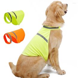 Vêtements pour chiens gilet de sécurité réfléchissant vêtements fluorescents à haute visibilité vêtements pour animaux de compagnie lumineux imperméables pour petits chiens de taille moyenne