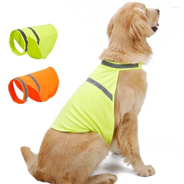 Vêtements pour chiens Gilet de sécurité réfléchissant Haute visibilité Vêtements fluorescents jaunes Veste haute visibilité Manteau de nuit en plein air Fournitures pour animaux de compagnie