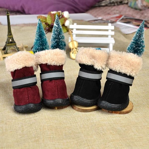 Ropa para perros Cinta reflectante Decorativa Botas de nieve para mascotas Zapatos LWD-S071