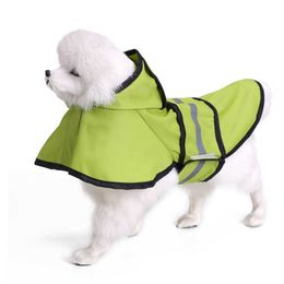 Ropa para perros Chubasquero impermeable reflectante Glisten Rain Capes Cloak Summer Pet Dogs Ropa will y sandy Drop Ship