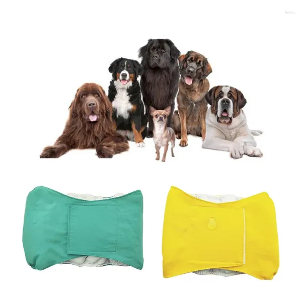 Ropa para perros Pantalones de pañales masculinos reutilizables Color sólido Ajustable Cachorro de mascotas Período menstrual Bragas Pequeños Suministros de pañales medianos