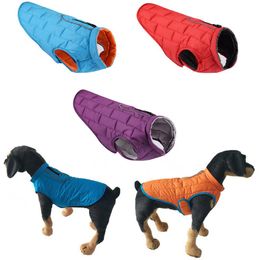 Cão vestuário reversível jaqueta colete inverno pet casaco à prova d 'água quente cães roupas para filhote de cachorro roupa ao ar livre chihuahua golden retrieverdog dogdo