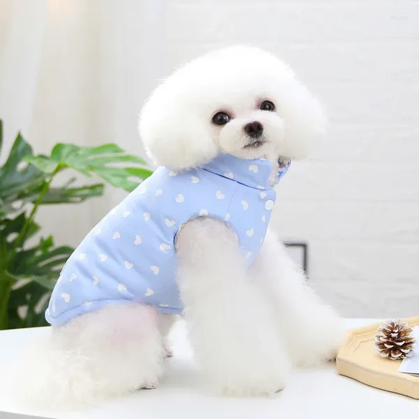 Vêtements pour chiens Veste réversible Manteau d'hiver pour chat Tenue pour chiot Yorkshire Terrier Poméranie Shih Tzu Caniche Bichon Vêtements pour animaux de compagnie