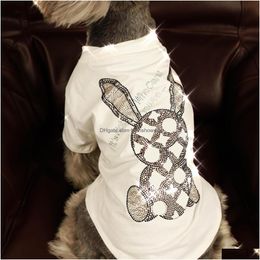 Hondenkleding Strass Huisdier T-shirt Sweat Shirts Cartoon Bedrukte Huisdieren Vest Zomer Dunne Schnauzer Puppy Kleding Drop Delivery Home Gar Dhqgb