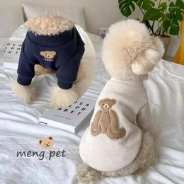 Hondenkleding Ropa Invierno Perro Camisa Con Fondo Peluche Cachorro Punto Cerveza Dos Patas Abrigo Pa