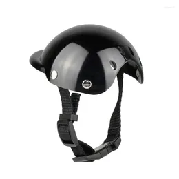 Ropa para perros Seguridad Casco Casco Motocicleta con agujeros Correas ajustables para gatos pequeños y medianos