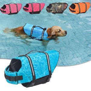 Chien vêtements sécurité gilet de sauvetage été imprimé gilet pour animaux de compagnie vêtements de natation vêtements en plein air chiot gros vêtements XXS-XXL