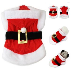 Hondenkleding Kerstman Kerstmiskostuumkleding voor huisdier kleine honden winterkap jassen puppy kattenkleding chihuahua outfit