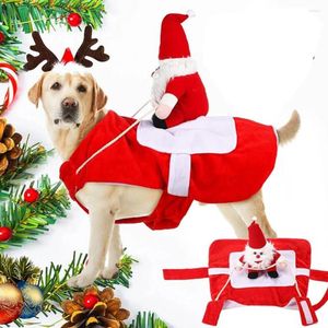 Hondenkleding Santa Claus Rijkostuum Kerst grappige huisdierkleding verkleden warme kledingcosplay voor hondenkatten feest outfits