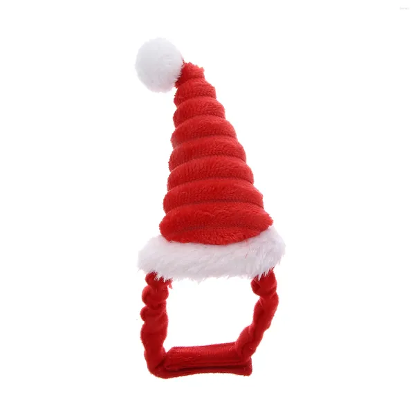 Vêtements pour chiens Casquette de chapeau de Père Noël: Petit couvre-chef de fête de Noël de Noël pour animaux Chat Hamster Chinchilla