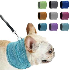 Hond Kleding Sjaal Outdoor 9 Zomer Huisdier Nek Doek Zachte Honden Levert Leash Gesp Bandana Met Puppy Kleuren Wrap Koeling halsbanden Katten