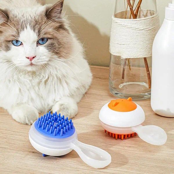 Distributeur de brosse de shampoing en Silicone pour vêtements de chien, outil de perte antidérapant, toilettage pour chat, épurateur de bain à Long manche