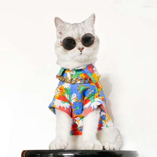 Camisa de ropa para perros anti-lint británica Shorthair americana linda douyin influencer en línea ropa de verano moda gato