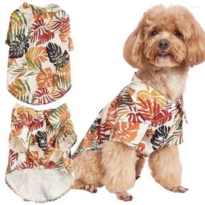 Hondenkleding Shirt Button-up Stijlvol Ademend Palmblad Comfortabele zomervoorraad voor katten Honden met knoopontwerp