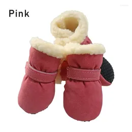 Vêtements de chien chaussures bottes neige hiver anti-dérapant imperméable chiot petit animal chaussettes chiens couleurs bonbons pcs/ensemble chaussons 4 chihuahua