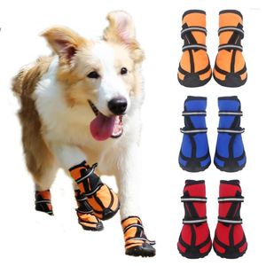 Ropa para perros Zapatos para perros grandes Primavera Otoño Botines repelentes al agua Ajustable Reflectante Suela antideslizante Botas para mascotas Senderismo Correr