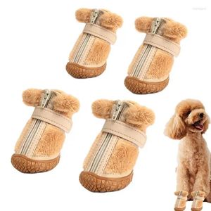 Hondenkledingschoenen voor kleine honden en katten Winter Comfortabel Warm Antislippootbeschermers Binnen Buiten