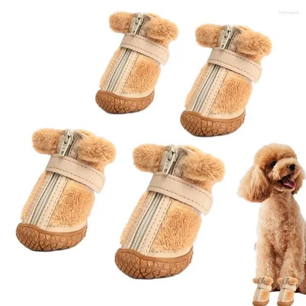 Chaussures de vêtements pour chiens pour petits chiens et chats hiver confortable chaud anti-dérapant pattes protecteurs intérieur extérieur