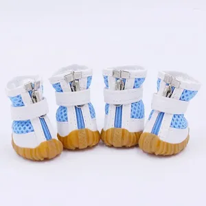 Vêtements de chien chaussures d'été pour Chihuahua York Teddy respirant antidérapant petits chiens bottes chaussettes fournitures pour animaux de compagnie