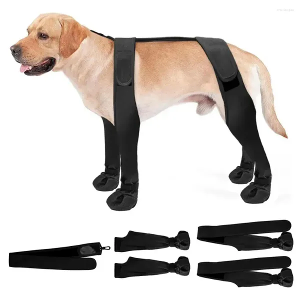 Chaussures de vêtements pour chiens qui ne tomberont pas lors de la course à glissement imperméable avec un ruban de fixation réglable pour animaux de compagnie sale