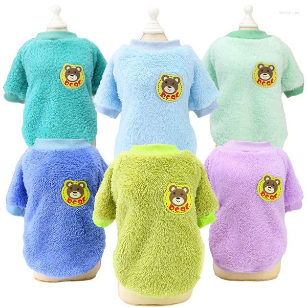 Vêtements de chien Vêtements en peluche courts pour petits chiens Chiot Chat Gilet Hiver Chaud Polaire Tenues pour animaux de compagnie Chihuahua Yorkies Shih Tzu Pug Vêtements