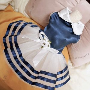 Jupe de vêtements pour chien pour petit chiot robe de princesse douce avec bowknot pour animaux de compagnie costume de vêtements de mariage fête