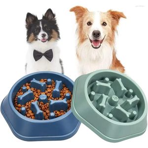 Hondenkleding Langzame feeder kommen eten Pet Puzzle Anti-Gompping interactieve bloat Duurzaam voorkomende stiking gezonde hondenkom
